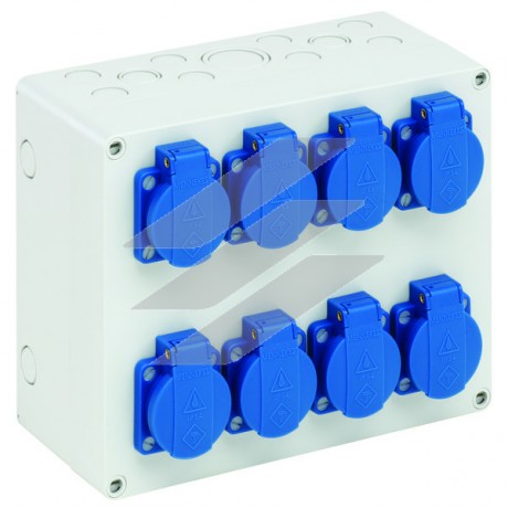 Корпус STG 008, з розетками 8xSchuko, (250х200х122), IP44, Spelsberg